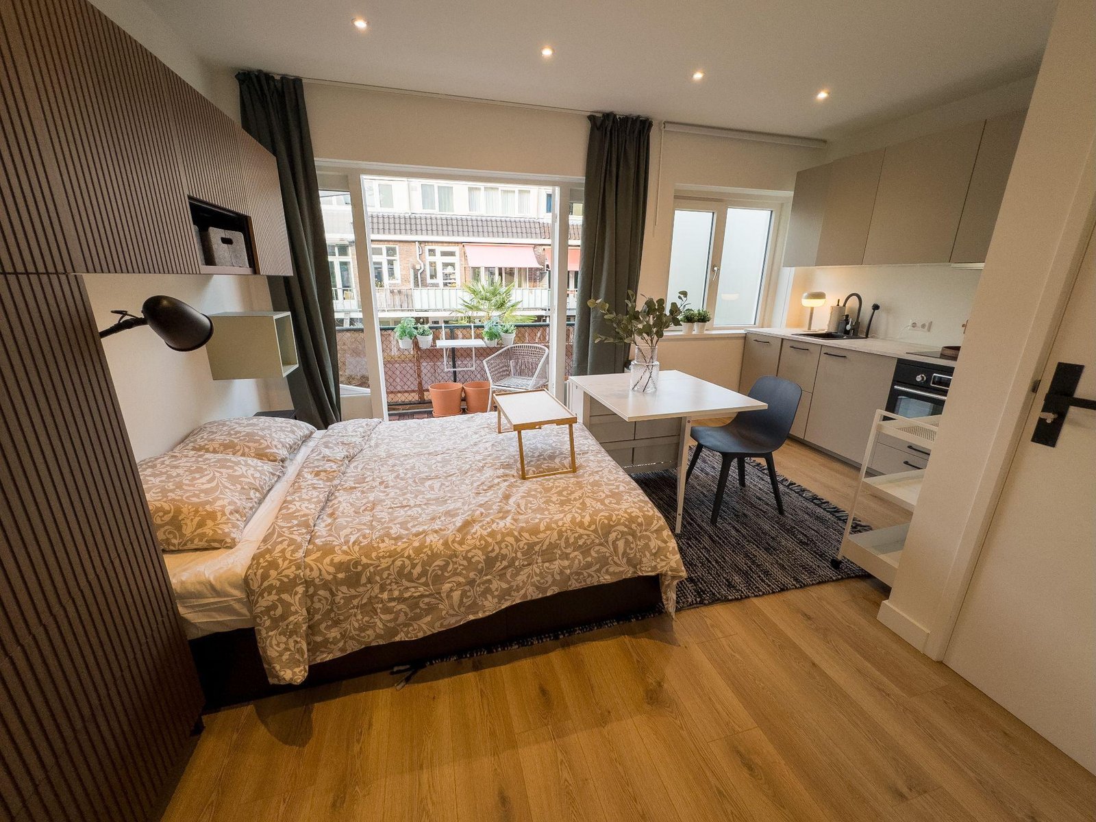 A private, smartly furnished studio